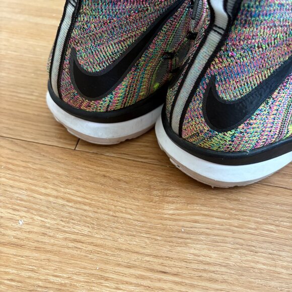 Nike Train Ultrafast Flyknit Volt Athletic Running Shoes Multi Men’s Size 8.5 - Picture 5 of 9